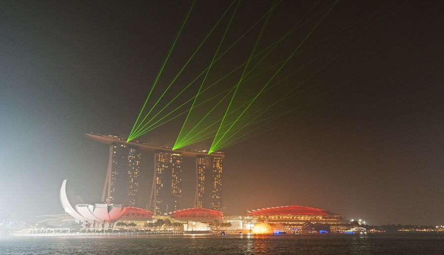 marina bay light show