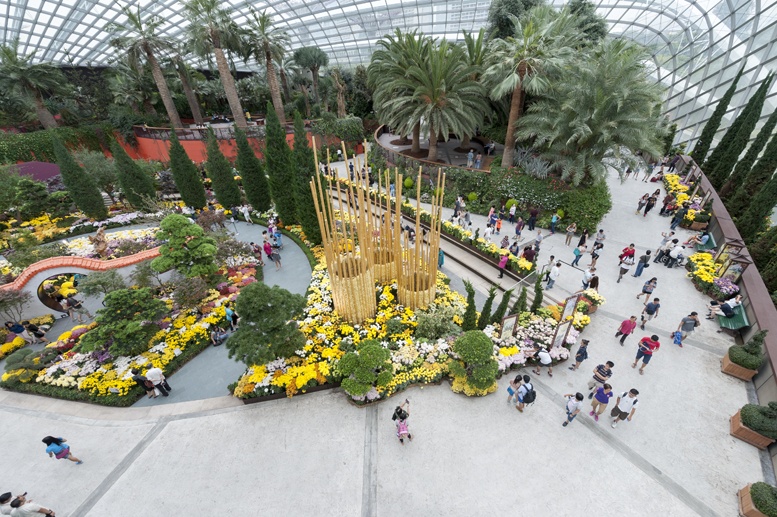flower dome from above