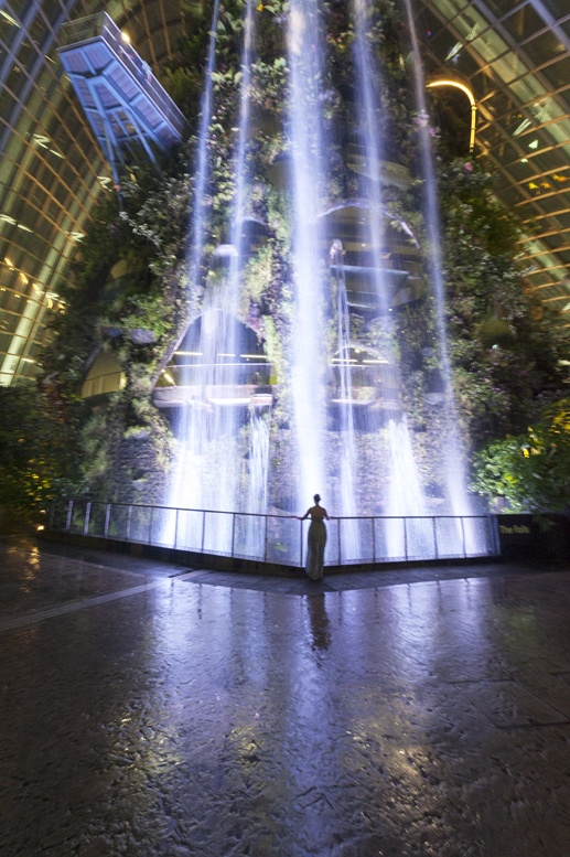 gardens by the bay waterfall nature in singapore
