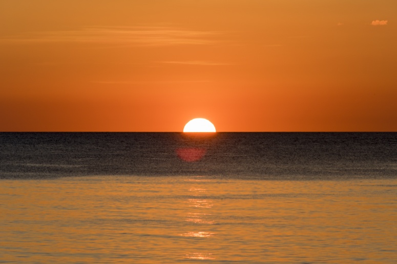 orange sunset ocean