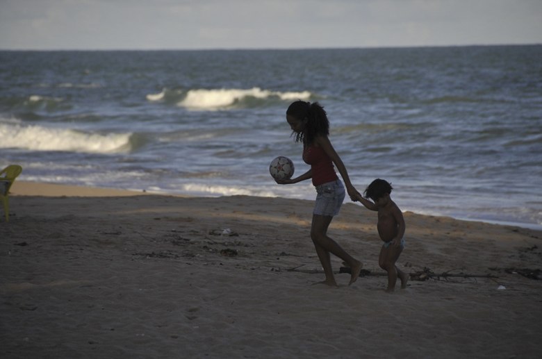 maceio brazil boy girl on beach