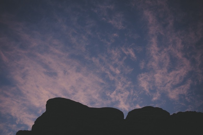 jordan wadi rum rocks sunset