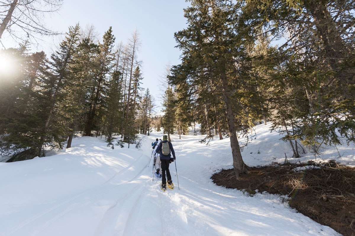 valtellina italy snowshoeing