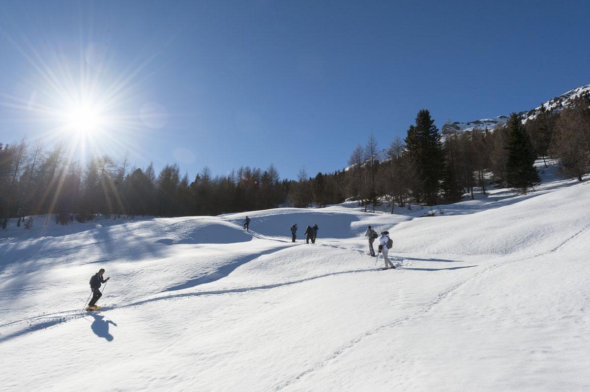 valdidentro italy snowshoeing
