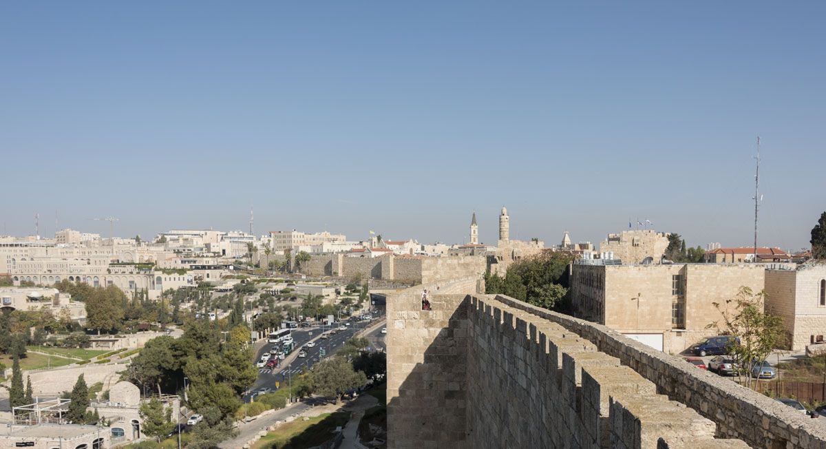 Jerusalem city walls view