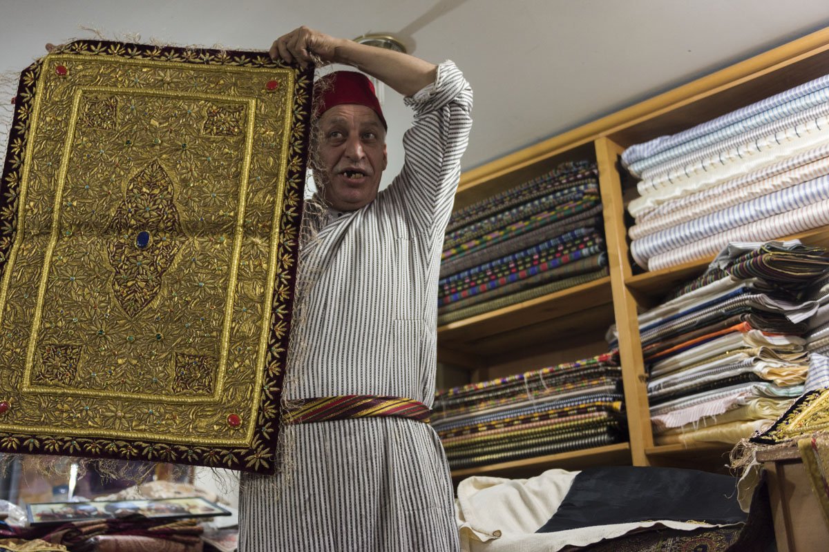 jerusalem old city cloth merchant