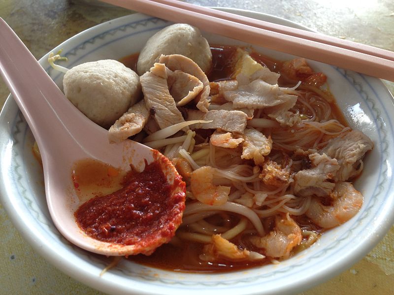 A bowl of Penang Hokkien Mee. Credits: Wikipedia/Dreamtrooper