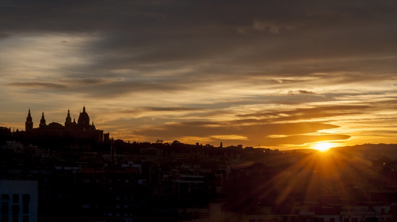 barcelona sunset raval