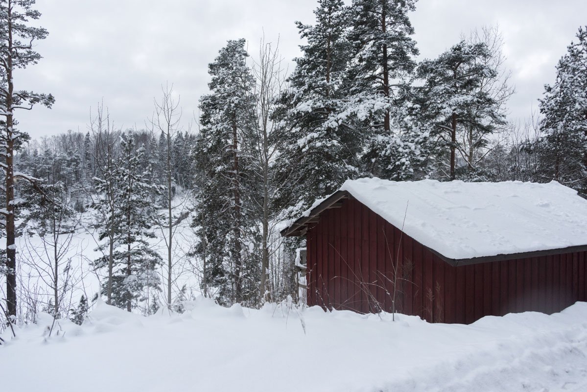 haltia espoo snowy hut