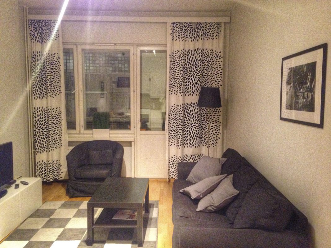Our living room in the Forenom Apartment