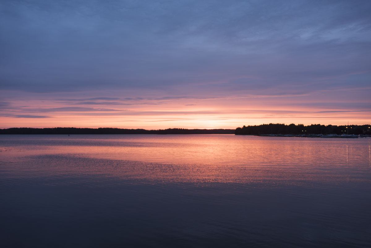 lohja finland lake sunset blue