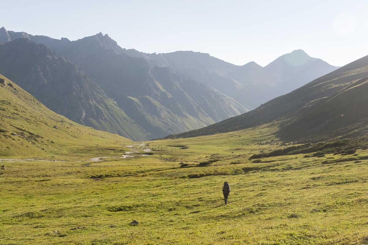 kyrgyzstan turgen ak suu sunset