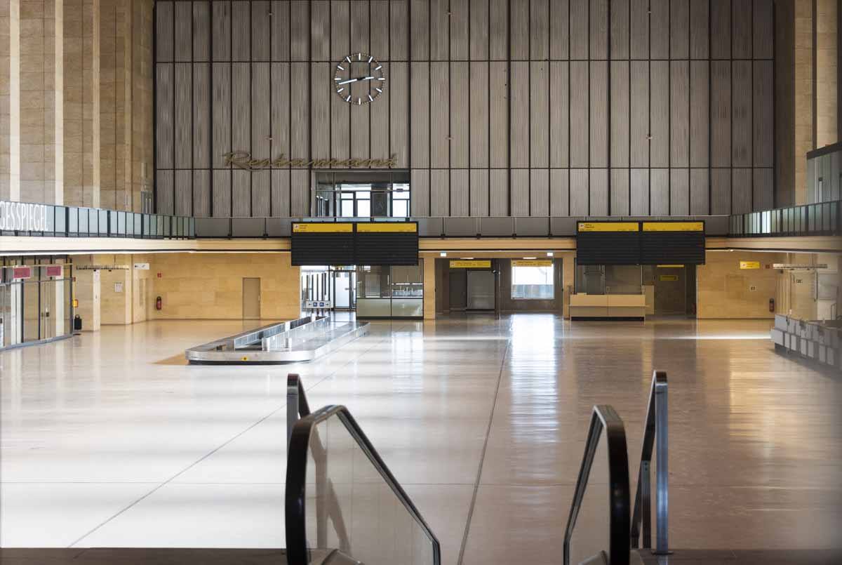 tempelhof airport inside winter berlin