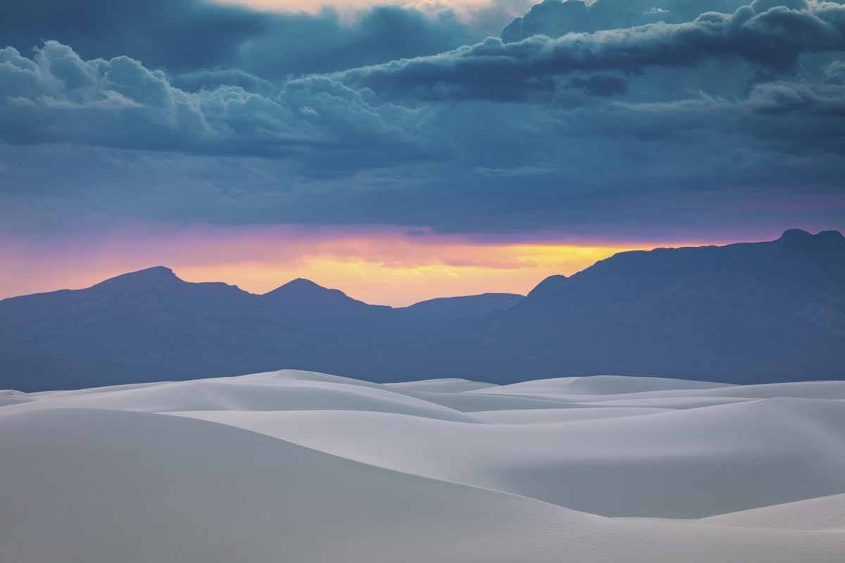 sunset white sands