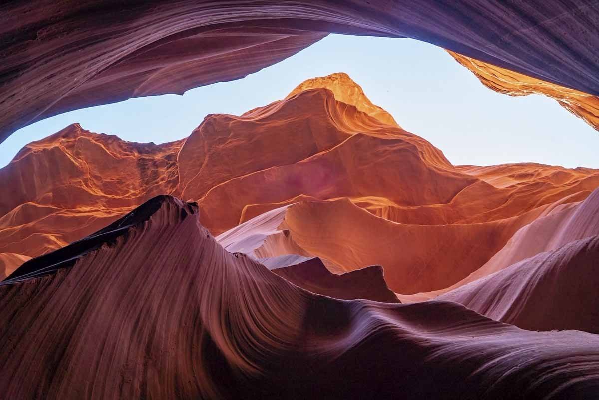 lower antelope canyon sky waves